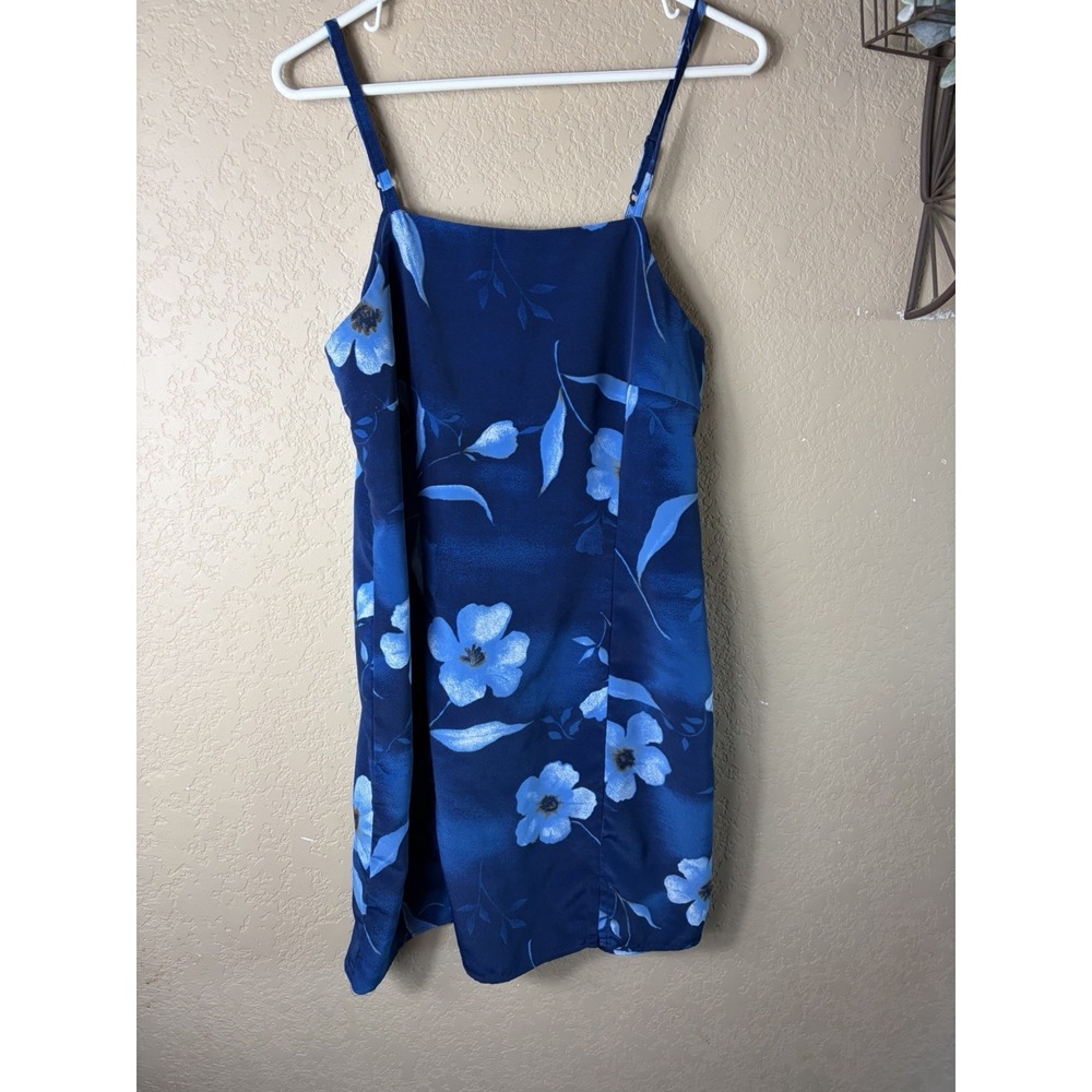 Vintage 1990's Jodi Michaels Blue Floral  Jumpsuit Size Medium Y2K